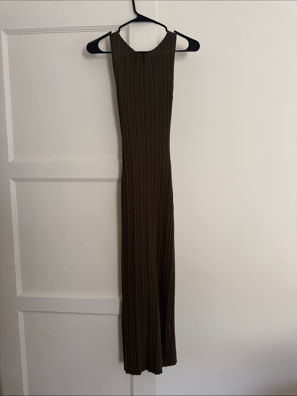 Quince Ribbed Sleeveless Maxi Dress in Olive